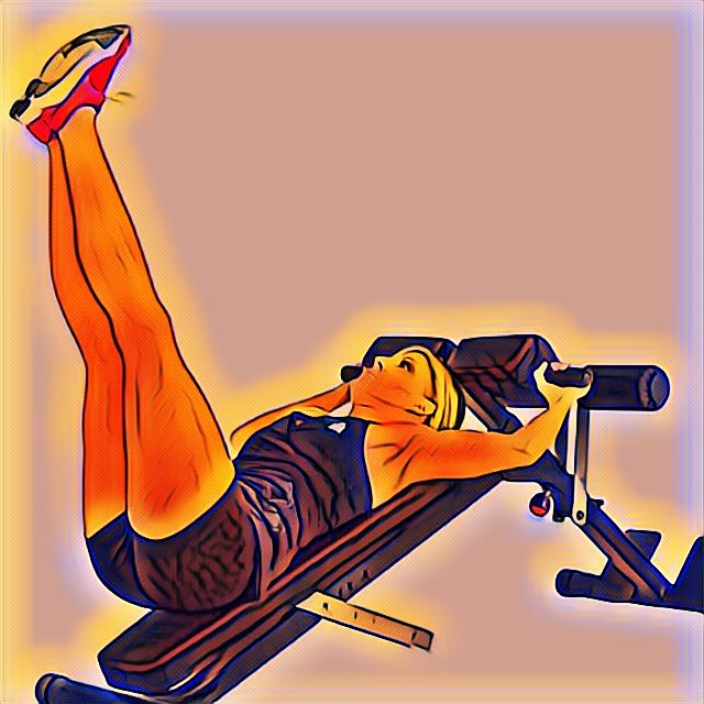 INCLINE STRAIGHT LEG & HIP RAISE image  