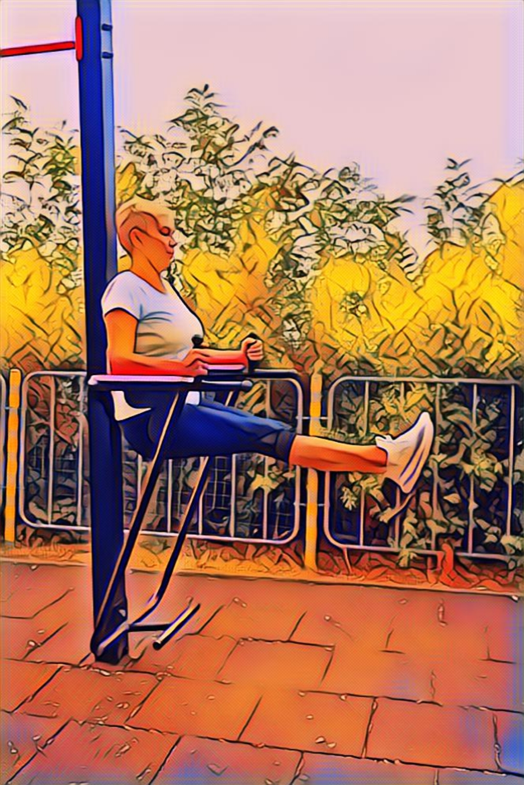 HANGING KNEE & LEG RAISES image 